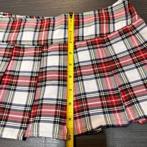 Red and Blue Plaid micro skirt